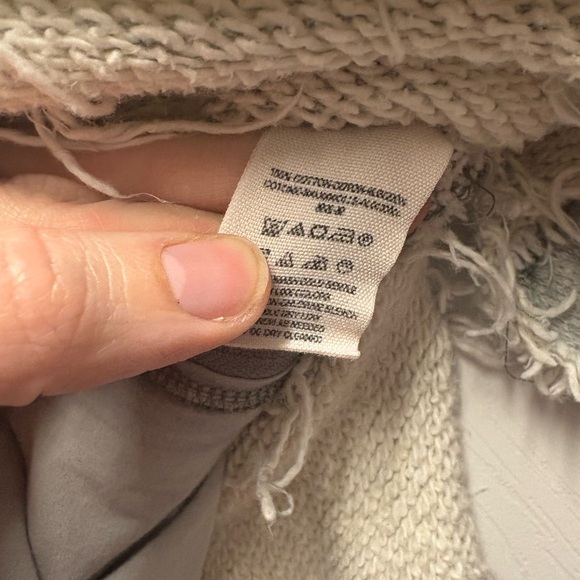 Free People Gray Distressed High/Low Cropped Jacket Size Medium - Picture 4 of 7